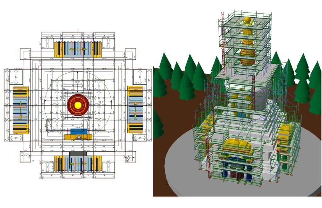 3D scaffold model created by CD Specialty Contractors using Avontus Designer