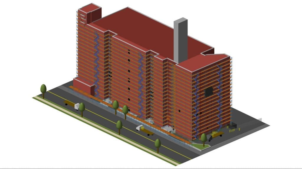 3d scaffold drawing by Safespan Scaffolding