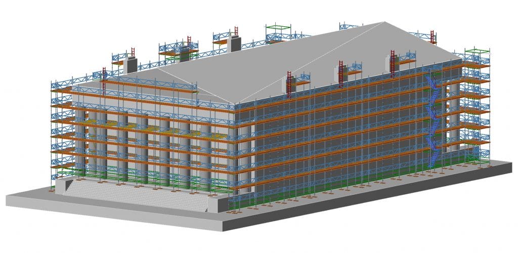 3d scaffold drawing by Safespan Scaffolding