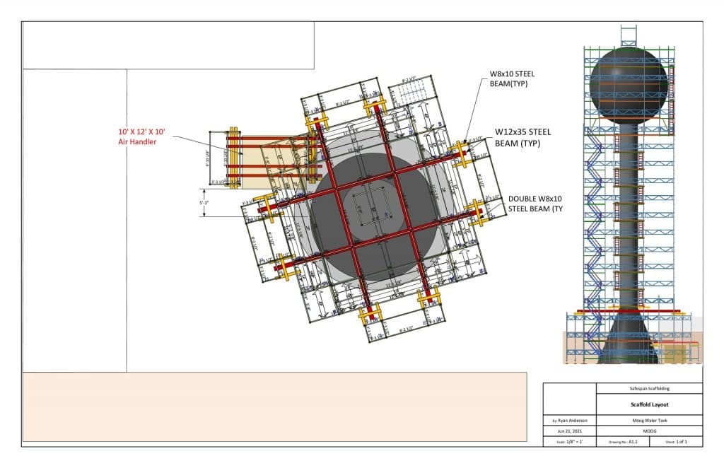 3d scaffold drawing by Safespan Scaffolding