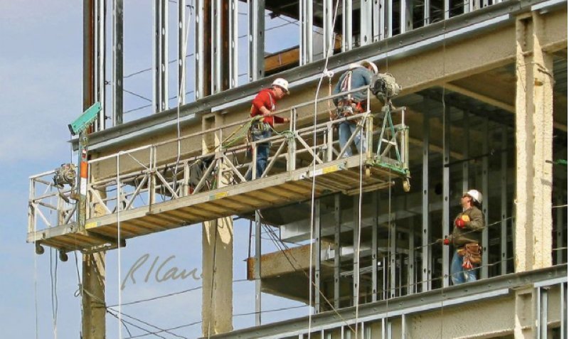 suspended or swing set scaffolding construction