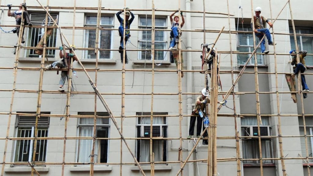 bamboo scaffolding