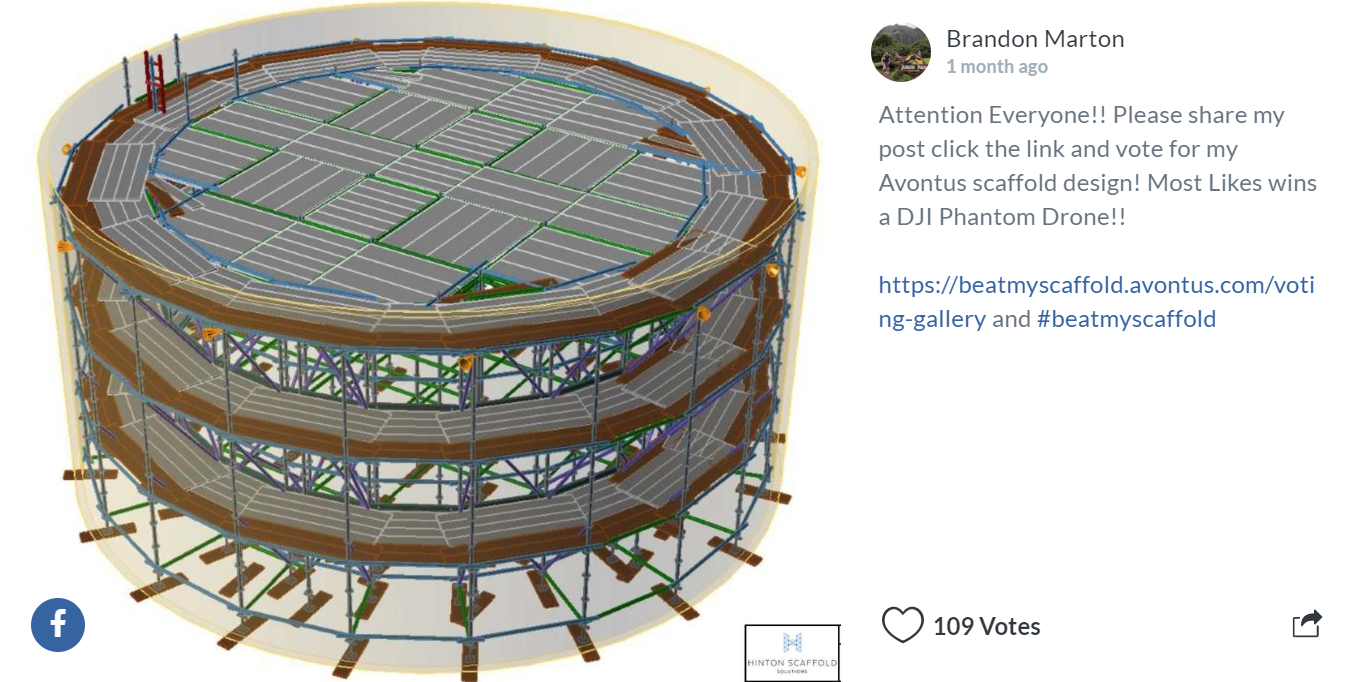 scaffold design for wastewater digester tank