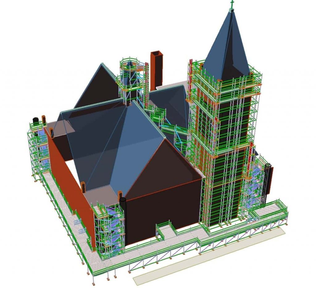 3D scaffold drawing by CD Specialty Contractors