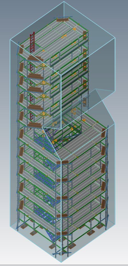 3D scaffold drawing by Helfrish Brothers