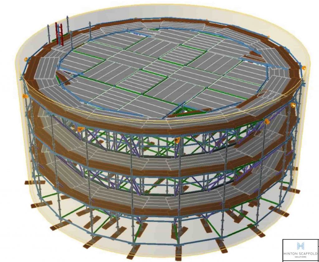 3d scaffold drawing by Hinton Scaffold Solution