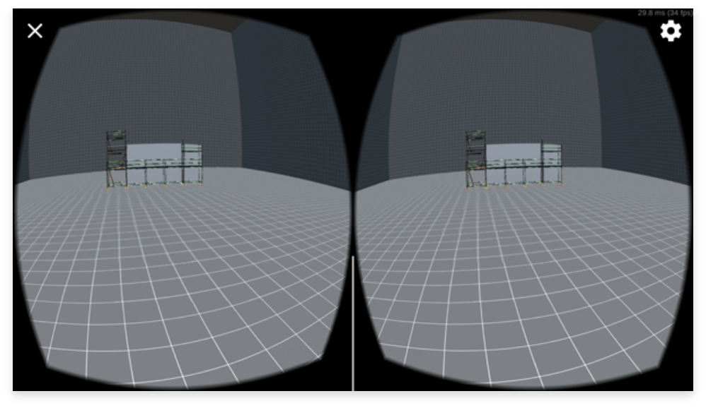 Immersive VR view of 3D scaffold models 