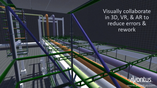 An AR/VR walkthrough of a 3D model through Avontus Viewer 