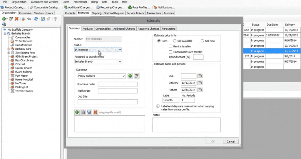 To do these, simply navigate to the "Estimates" tab in Avontus Quantify.