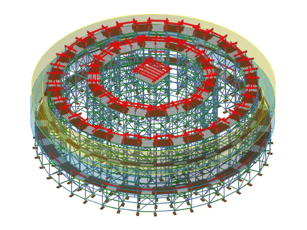 3D scaffold model created by Classic Industrial Services using Avontus Designer for a scaffolding project