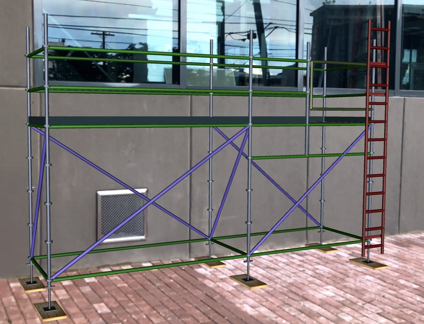3D drawing in augmented reality as seen through Scaffold Viewer.