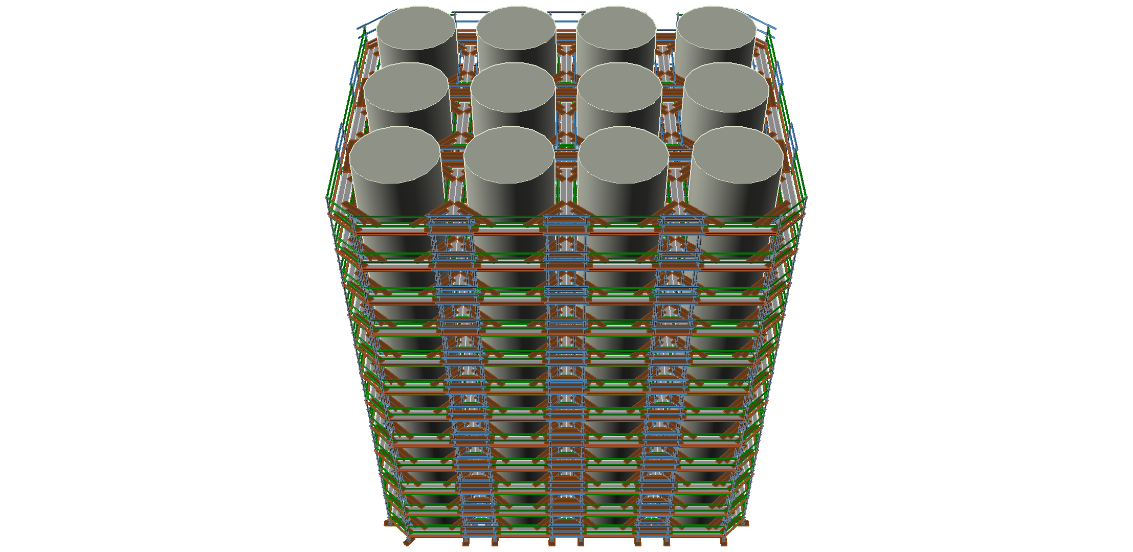 3D image of a scaffolding model on Avontus Designer.