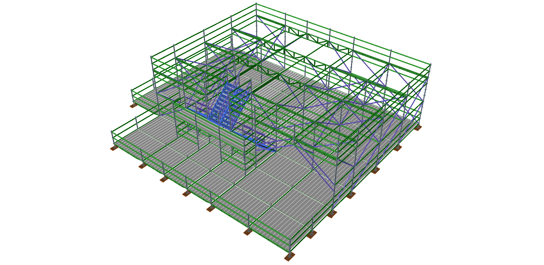 3D scaffolding model created using Avontus Designer.